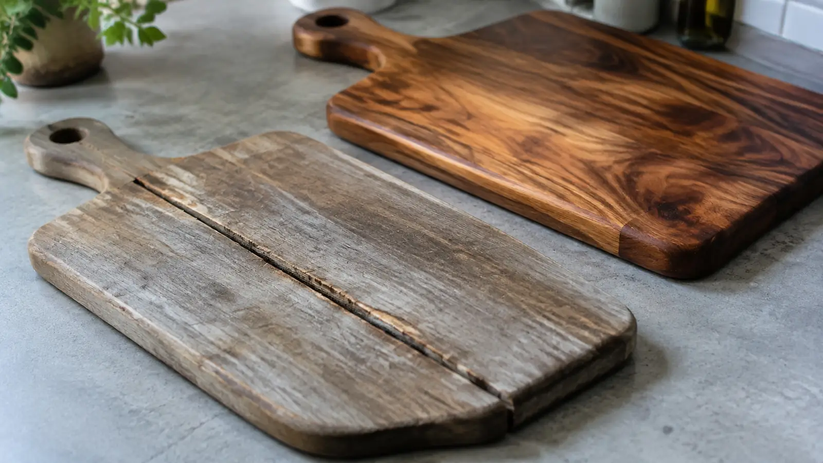 A cracked wooden board with an open seam running through the glue line beside a sound board